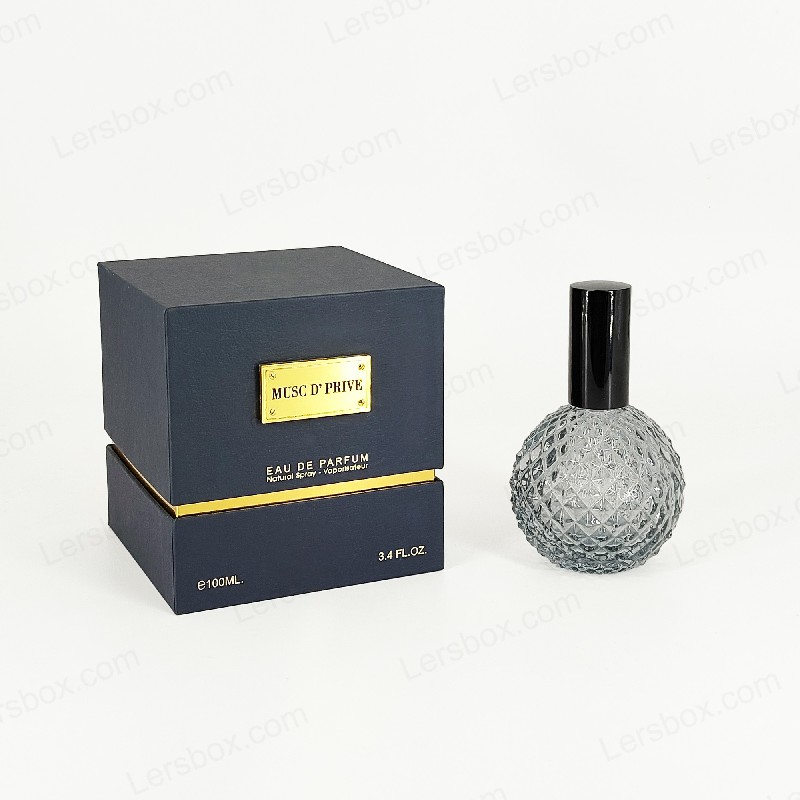 عبوة عطور فاخرة من رقائق الذهب مع هيكل صلب مصنوع يدويًا وصينية EVA ملحقة HP030