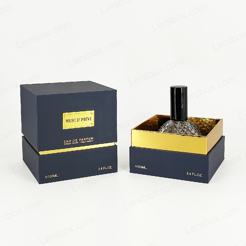 عبوة عطور فاخرة من رقائق الذهب مع هيكل صلب مصنوع يدويًا وصينية EVA ملحقة HP030