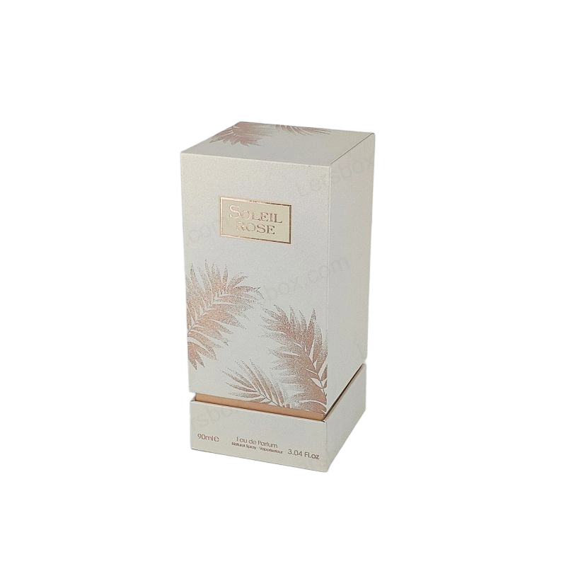 علبة هدايا عطر مصنوعة يدويًا مع علامة تجارية من رقائق الذهب ووسادة من إسفنج EVA HP003
