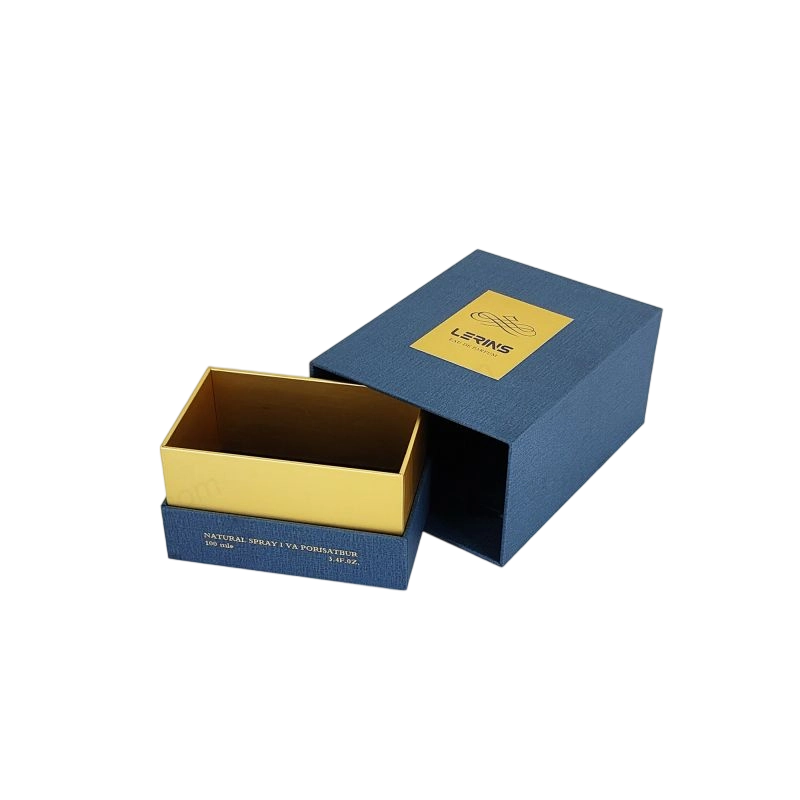تغليف عطور صلب يحمل شعار رقائق الذهب مع صينية EVA ممتازة HP004