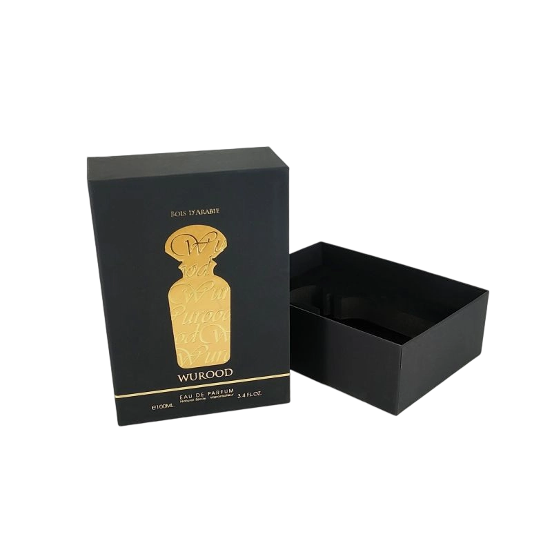 صندوق عطور مختوم برقائق ذهبية مع صينية EVA وقاعدة غطاء أنيق HP005