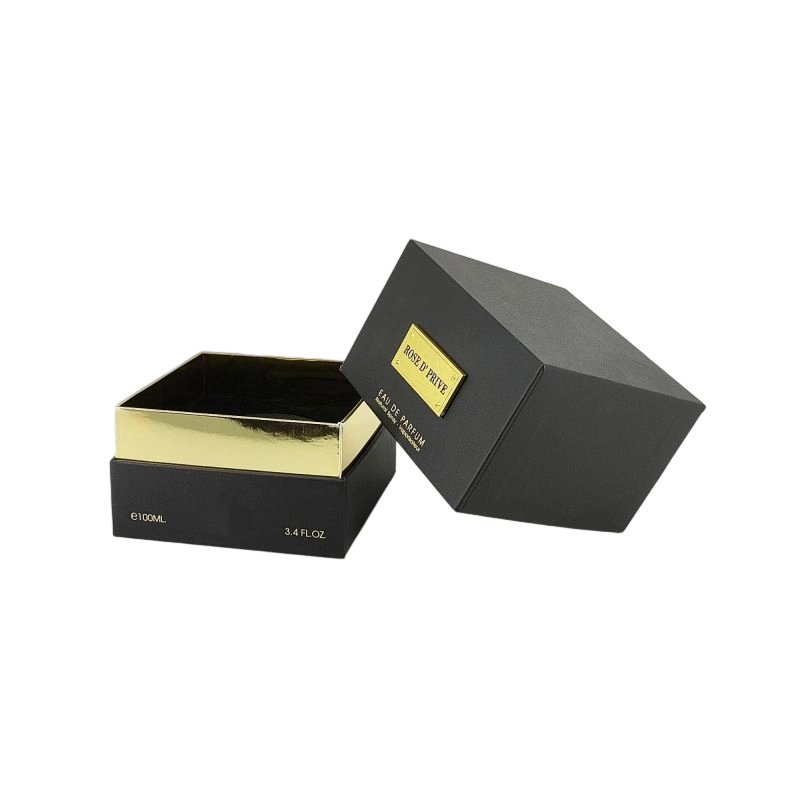 صندوق عطور فاخر من رقائق الذهب مع بطانة من إسفنج EVA وبنية قاعدة صلبة HP007