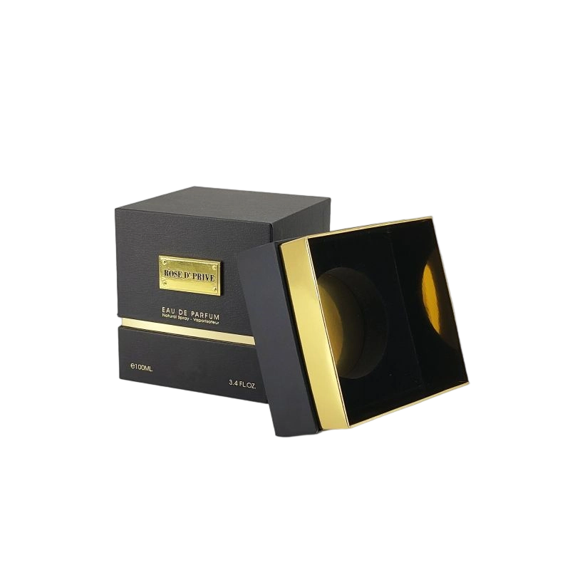 صندوق عطور فاخر من رقائق الذهب مع بطانة من إسفنج EVA وبنية قاعدة صلبة HP007