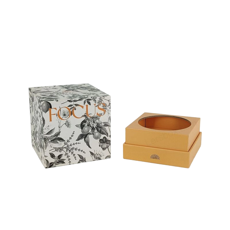 علبة هدايا عطر من رقائق الذهب المنقوشة مع هيكل صلب وصينية EVA HP009