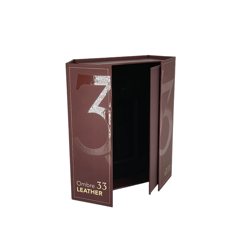 صندوق عطور من رقائق الذهب مصنوع يدويًا مع صينية EVA وهيكل قوي ومتين HP015
