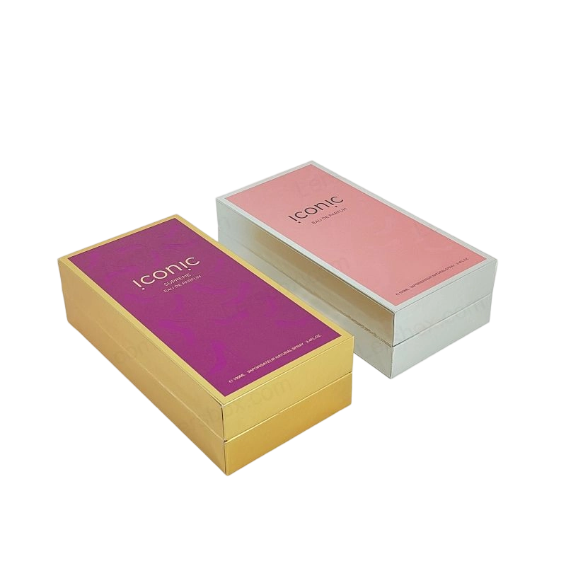 صندوق عطور أنيق مختوم برقائق ذهبية مع صينية EVA وتصميم متين مصنوع يدويًا HP014