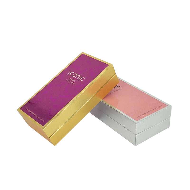 صندوق عطور أنيق مختوم برقائق ذهبية مع صينية EVA وتصميم متين مصنوع يدويًا HP014