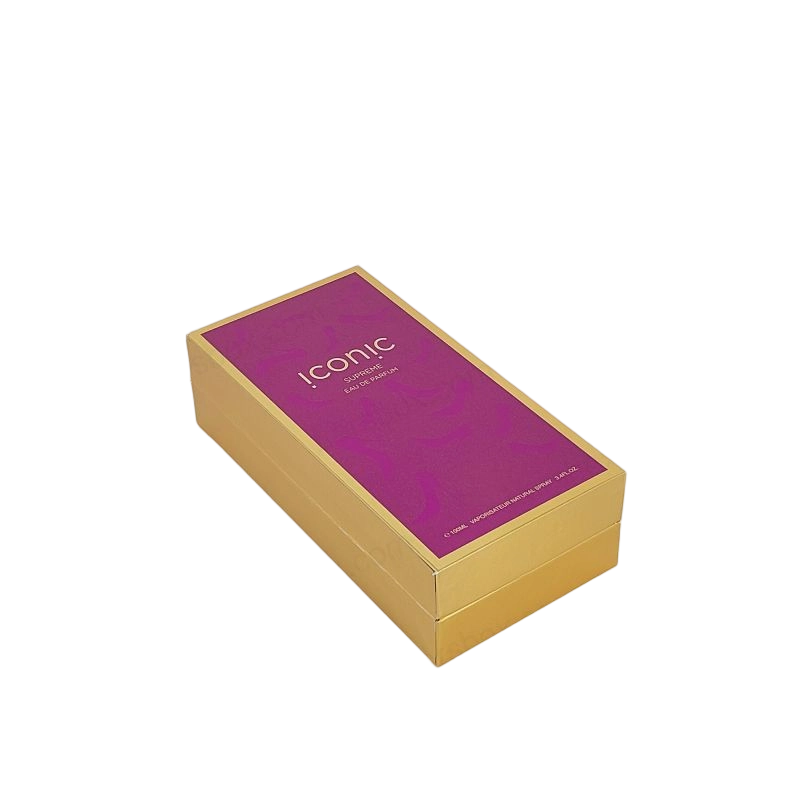 صندوق عطور أنيق مختوم برقائق ذهبية مع صينية EVA وتصميم متين مصنوع يدويًا HP014