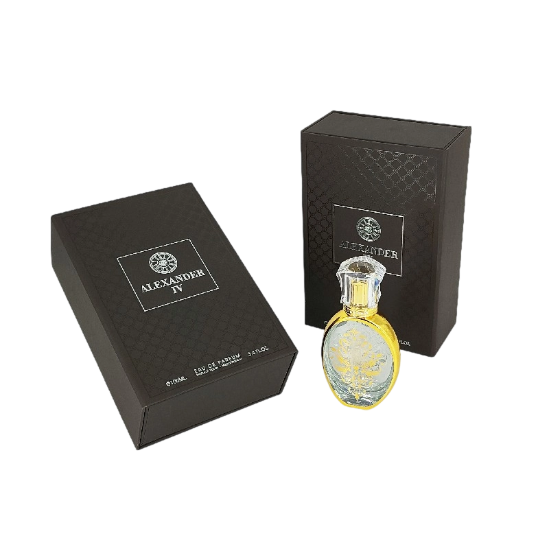 صندوق عطر مختوم برقائق الذهب مع غطاء متين وإدراج EVA للعرض الفاخر HP021
