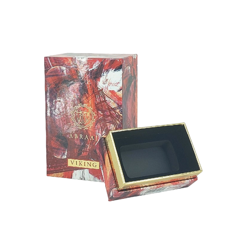 صندوق عطور من رقائق الذهب مع بطانة من إسفنج EVA وقاعدة صلبة للتغليف المتميز HP023