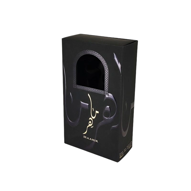 صندوق عطر مصنوع يدويًا بنقش رقائق ذهبية وصينية EVA وبنية صلبة HP027