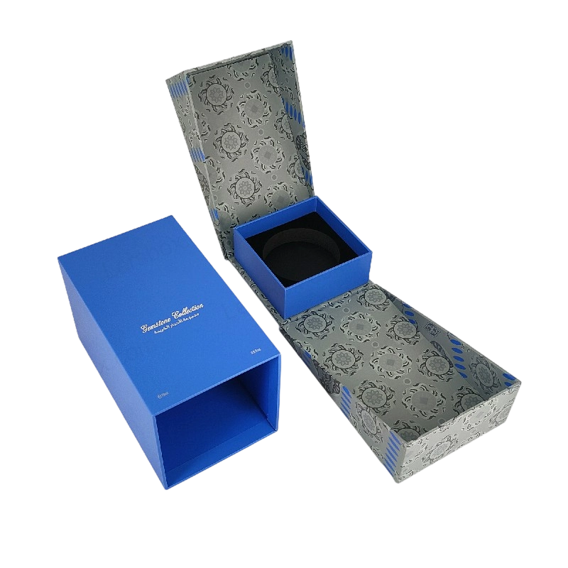 صندوق عطور فاخر من رقائق الذهب مع صينية من إسفنج EVA وغطاء قوي وتصميم قاعدة HP029