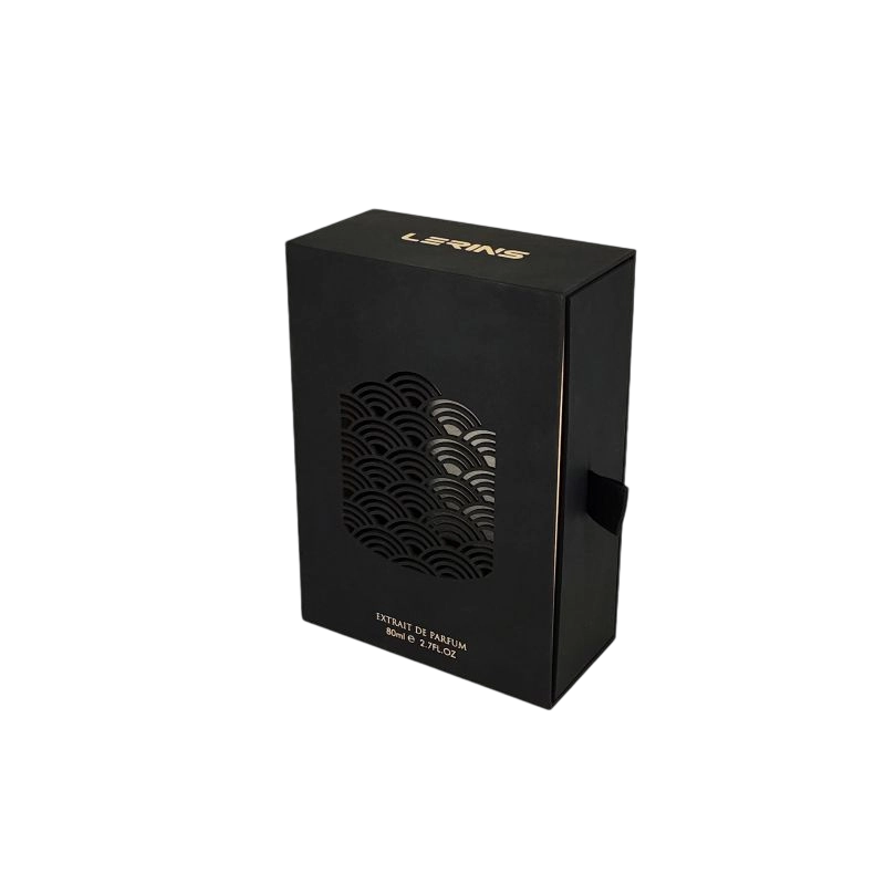 صندوق عطور فاخر مزود برقائق ذهبية مخصصة، وصينية EVA، وغطاء صلب للحماية HP033
