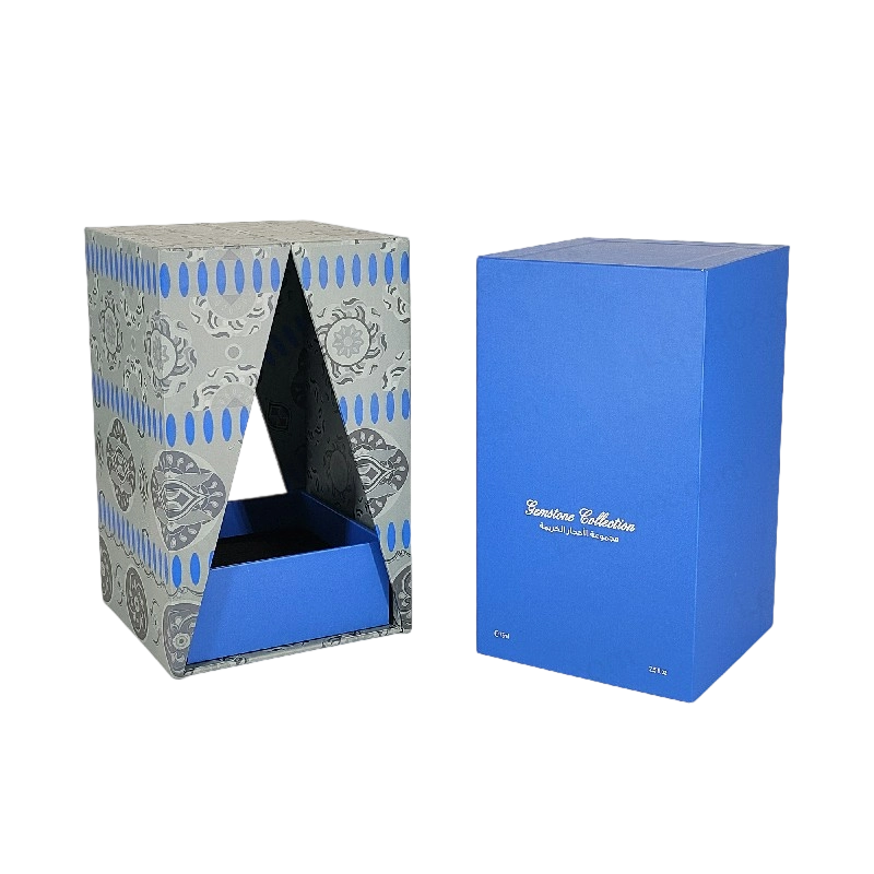 صندوق عطور فاخر من رقائق الذهب مع صينية من إسفنج EVA وغطاء قوي وتصميم قاعدة HP029