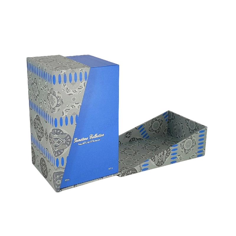 صندوق عطور فاخر من رقائق الذهب مع صينية من إسفنج EVA وغطاء قوي وتصميم قاعدة HP029