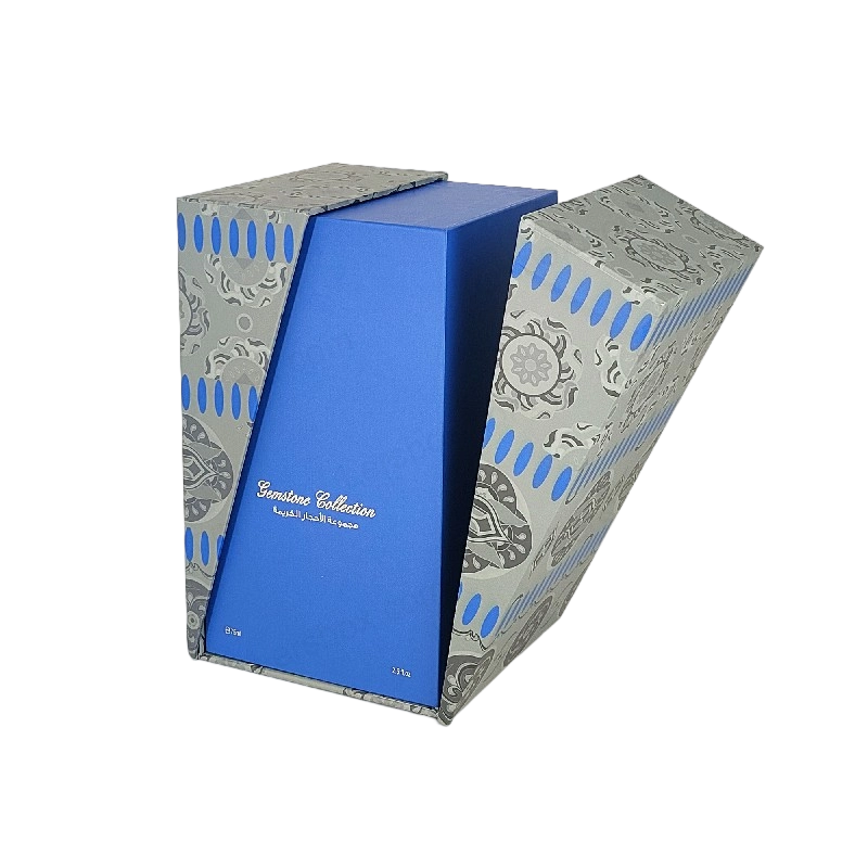 صندوق عطور فاخر من رقائق الذهب مع صينية من إسفنج EVA وغطاء قوي وتصميم قاعدة HP029