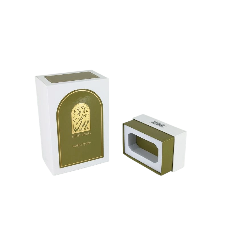 صندوق عطر منقوش برقائق الذهب مع صينية EVA وقاعدة صلبة وتصميم غطاء أنيق HP031