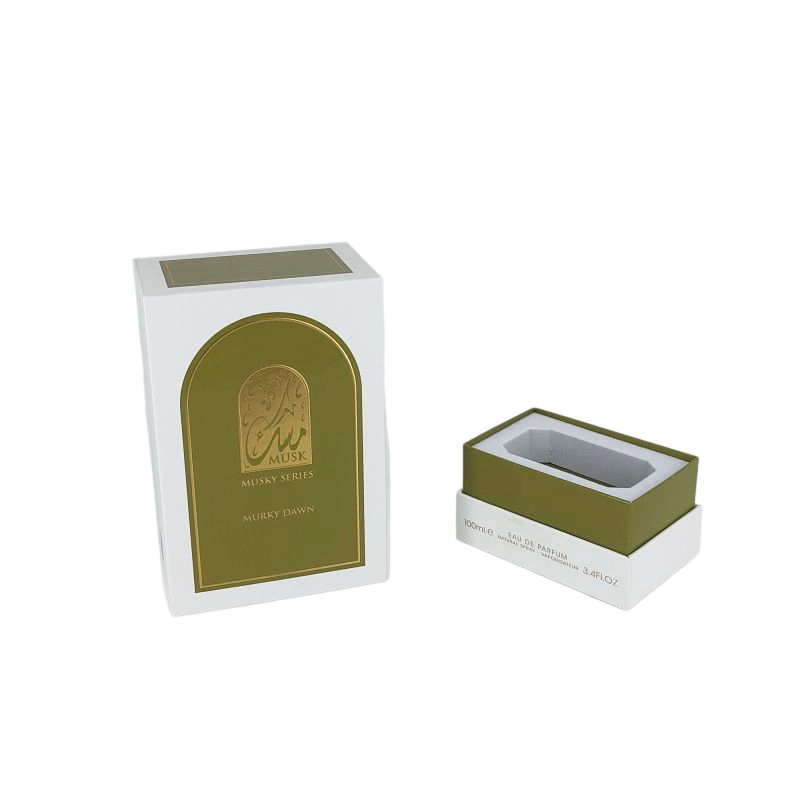 صندوق عطر منقوش برقائق الذهب مع صينية EVA وقاعدة صلبة وتصميم غطاء أنيق HP031
