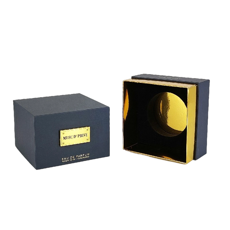عبوة عطور فاخرة من رقائق الذهب مع هيكل صلب مصنوع يدويًا وصينية EVA ملحقة HP030