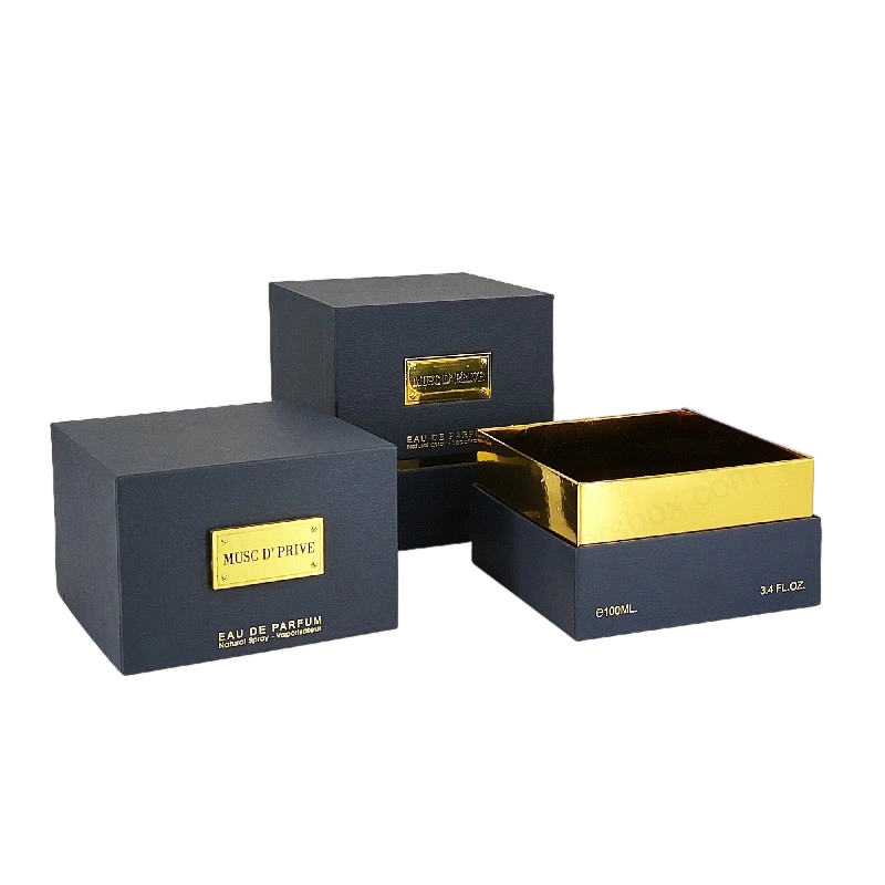 عبوة عطور فاخرة من رقائق الذهب مع هيكل صلب مصنوع يدويًا وصينية EVA ملحقة HP030