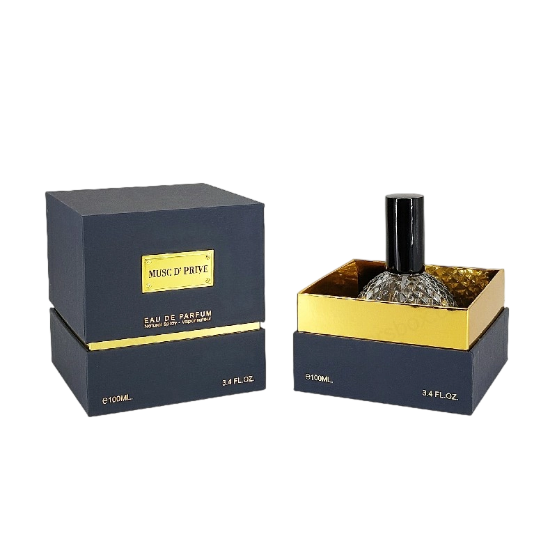 عبوة عطور فاخرة من رقائق الذهب مع هيكل صلب مصنوع يدويًا وصينية EVA ملحقة HP030