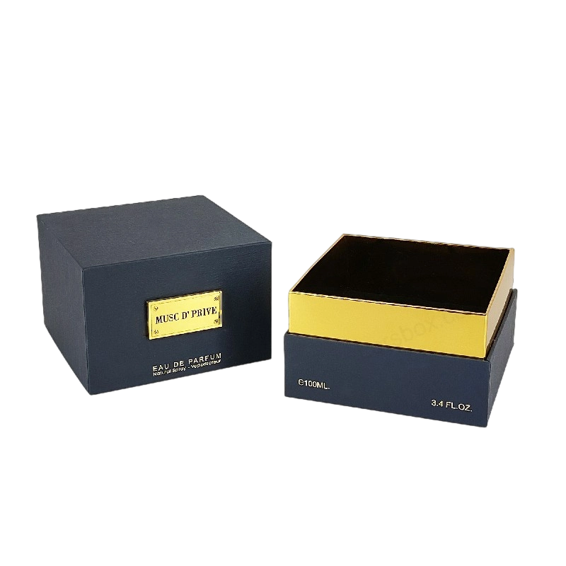 عبوة عطور فاخرة من رقائق الذهب مع هيكل صلب مصنوع يدويًا وصينية EVA ملحقة HP030