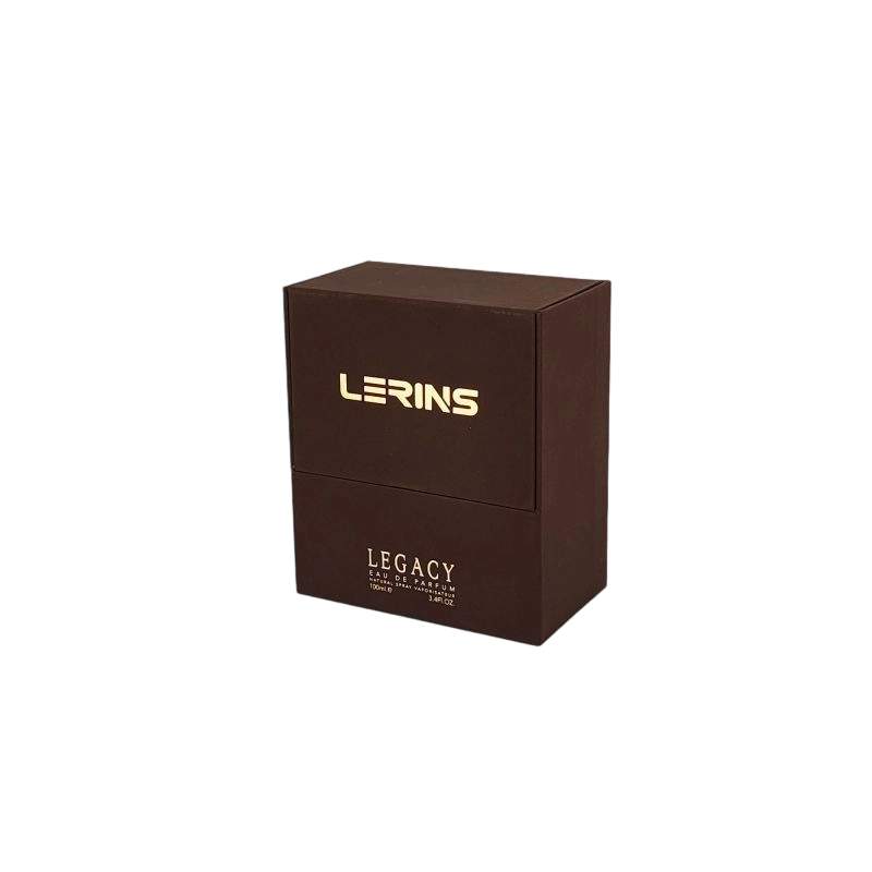 عبوة عطر فاخرة بتفاصيل رقائق ذهبية، وصينية EVA، وهيكل متين وصلب HP035